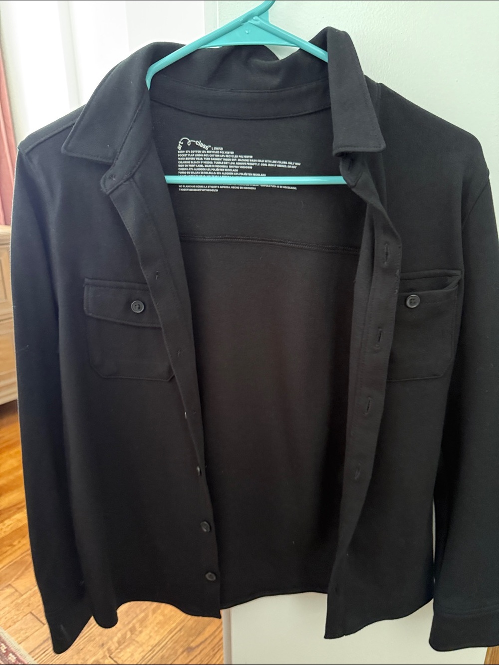art class Black Button-Up Shirt Jacket